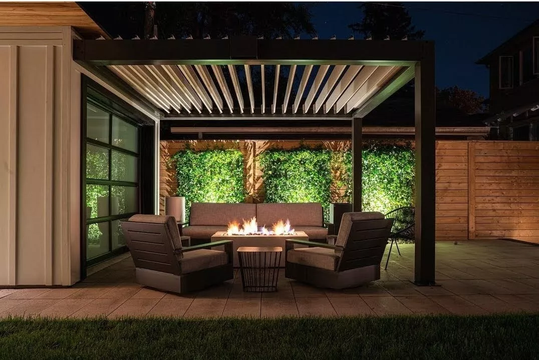 Attached pergola