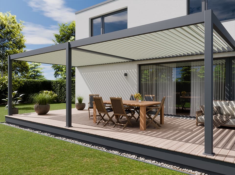 pergola bioclimatique 4x8 anthracite pergola bioclimatique 4x8 anthracite