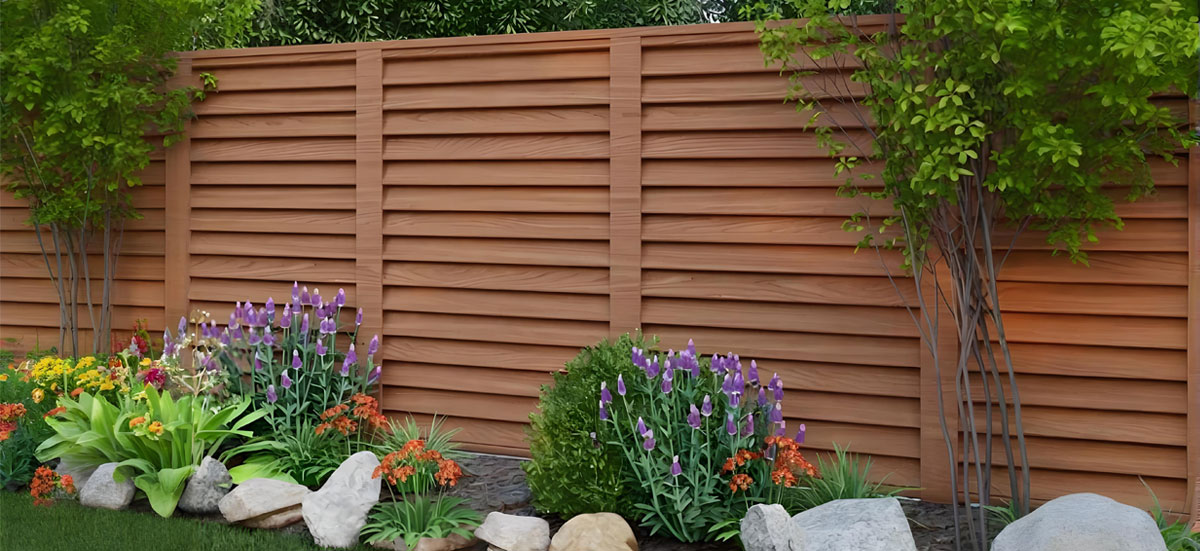 Wood Grain Aluminum Residential Gardens Fence