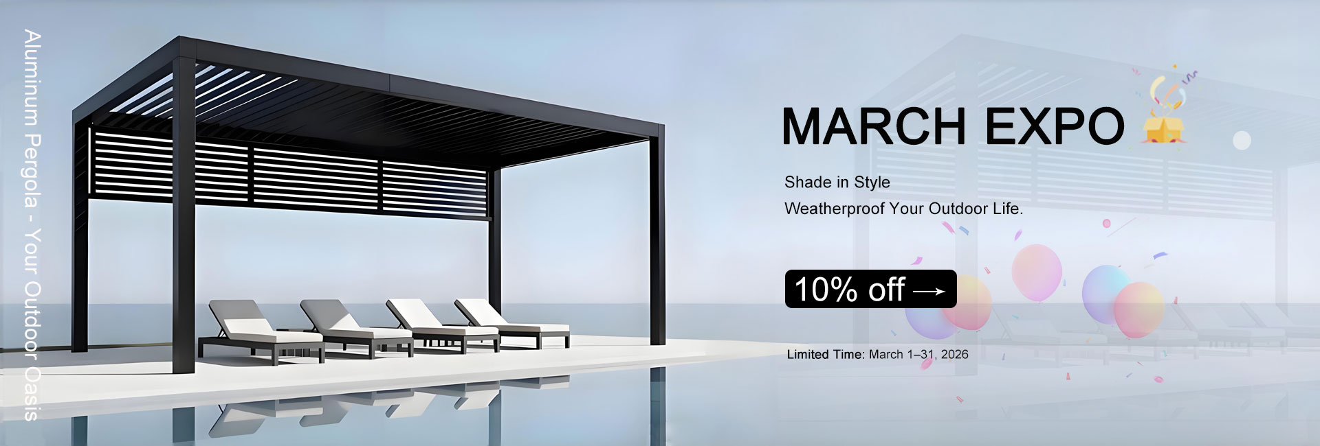 Spring Savings on AMS Pergolas – Enjoy 10% Off! Spring Savings on AMS Pergolas – Enjoy 10% Off!