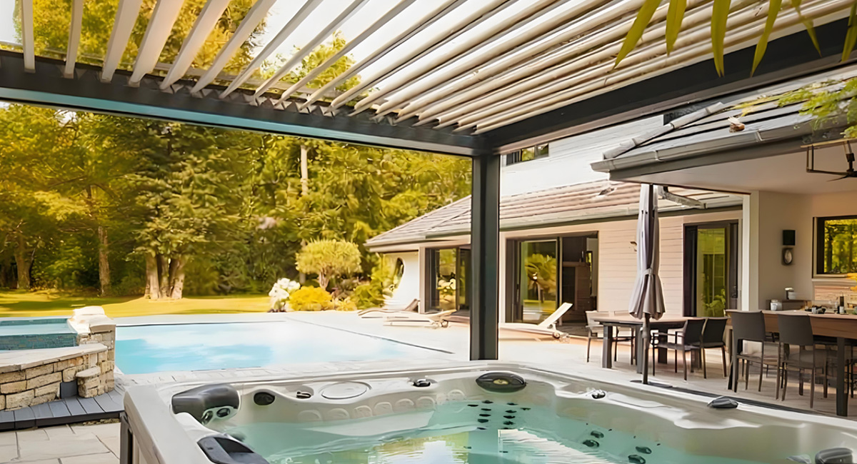 Hot Tub Pergola Cover